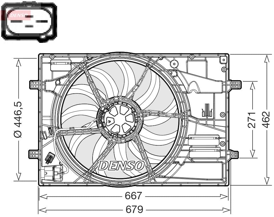 der32018 Denso Вентилятор системы охлаждения двигателя