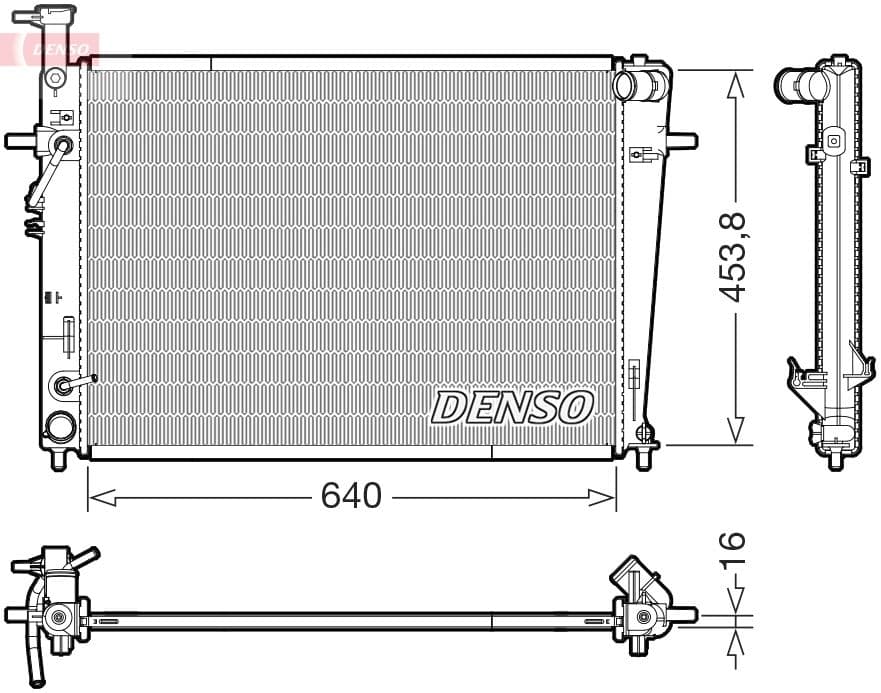 drm41029 Denso Радіатор охолодження двигуна для Hyundai Tucson