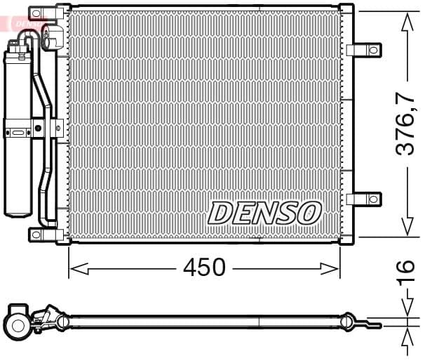 dcn46029 Denso Радиатор кондиционера