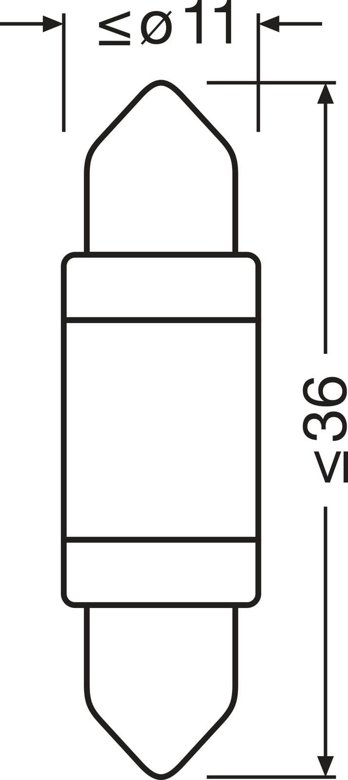 6418dwp1bl Osram Лампа освещения салона
