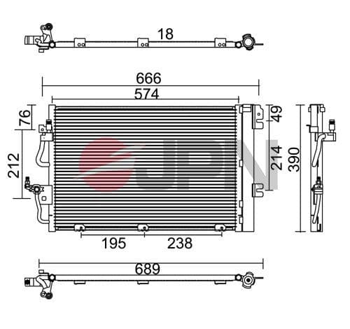 60c9118jpn JPN Радиатор кондиционера