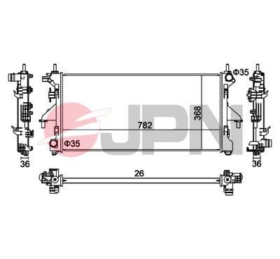 60c9020jpn JPN Радіатор охолодження двигуна
