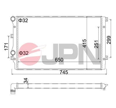 60c9003jpn JPN Радіатор охолодження двигуна