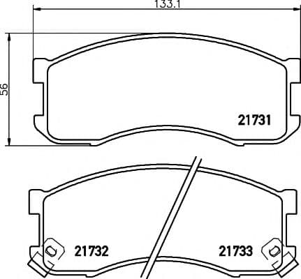 MDB1582 Mintex Тормозные колодки для Mazda 626