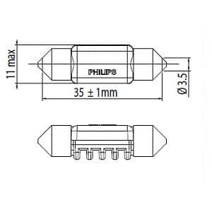 128584000KX1 Philips Лампа освітлення салону