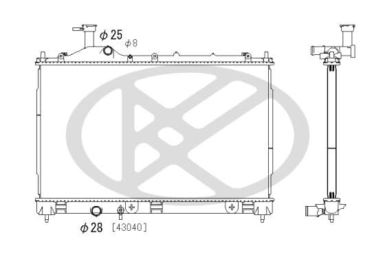 pl033330 Koyorad Радіатор охолодження двигуна для Mitsubishi Outlander