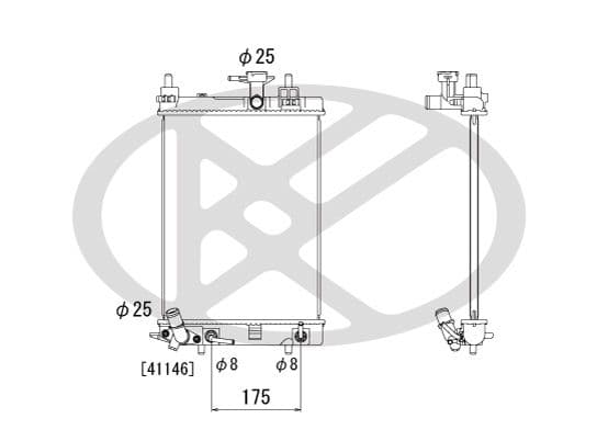 pl072136 Koyorad Радіатор охолодження двигуна для Daihatsu Cuore