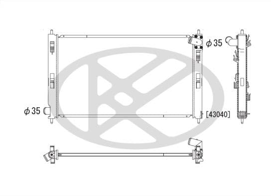 pl032036 Koyorad Радіатор охолодження двигуна