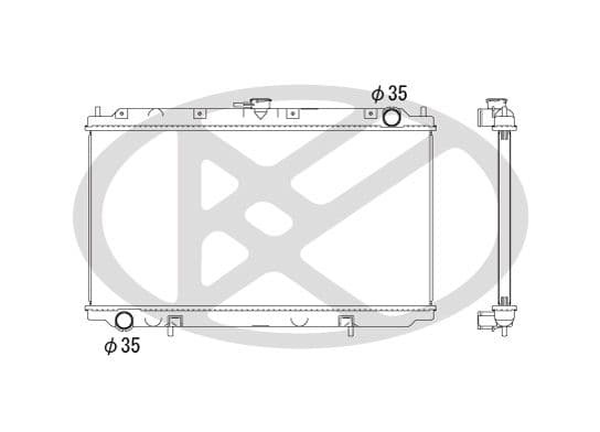 pl021184 Koyorad Радіатор охолодження двигуна для Nissan Primera