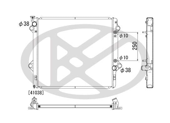 pl011704r Koyorad Радіатор охолодження двигуна для Toyota Land Cruiser Prado (120, 150)