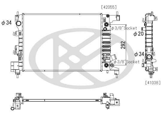 pl313208 Koyorad Радіатор охолодження двигуна для Chevrolet Aveo