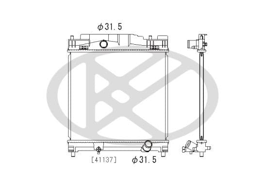 pl012490 Koyorad Радіатор охолодження двигуна для Toyota IQ
