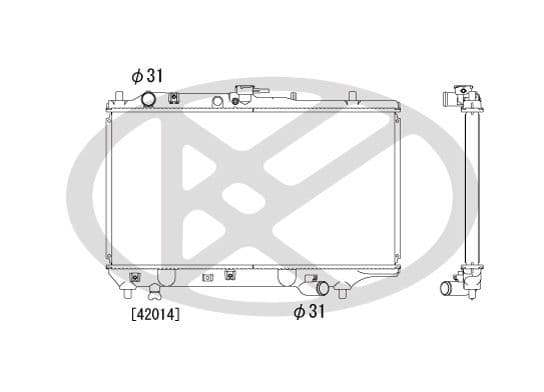 pl060615 Koyorad Радіатор охолодження двигуна для Mazda 323