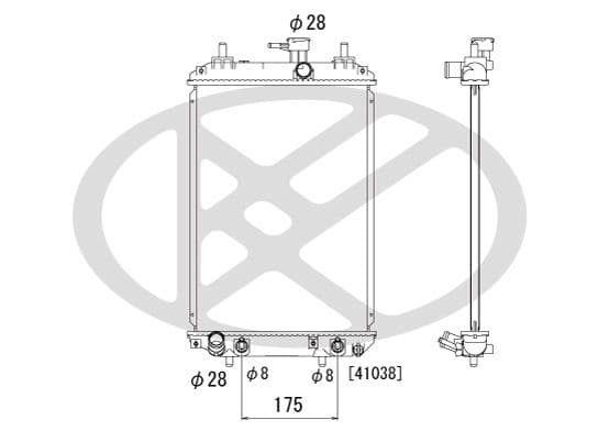 pl012316 Koyorad Радіатор охолодження двигуна для Daihatsu Materia