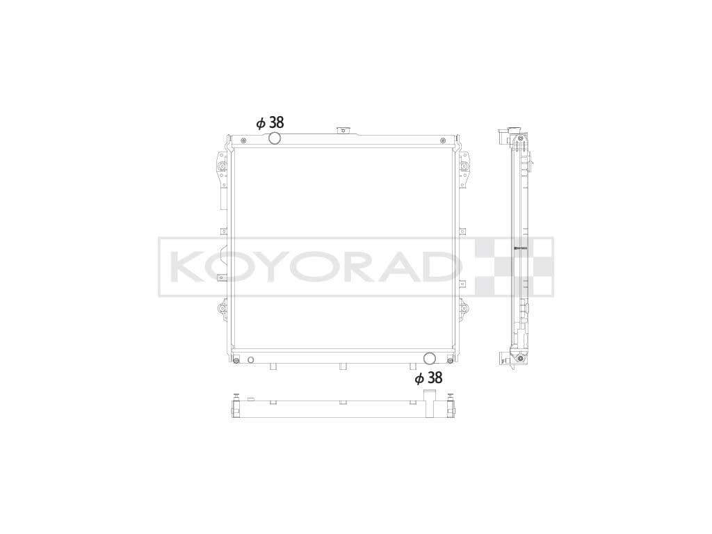 kh012076 Koyorad Радиатор охлаждения двигателя для Toyota Sequoia