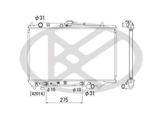 pl061584 Koyorad Радіатор охолодження двигуна для Mazda 323