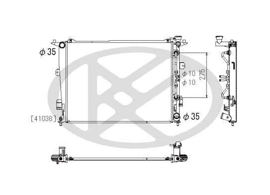pl812499 Koyorad Радіатор охолодження двигуна для Hyundai Genesis