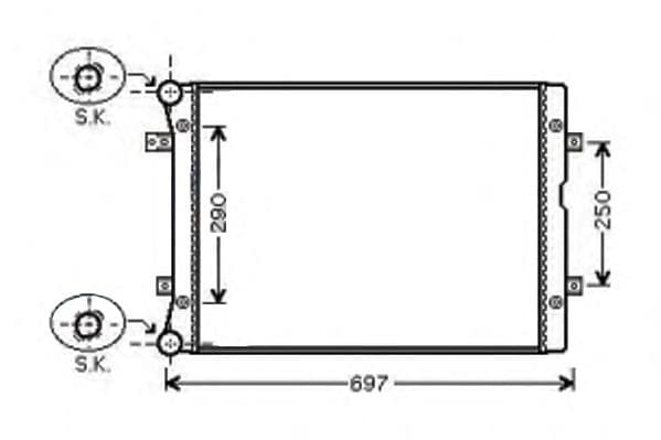 040001N Aks Dasis Радіатор охолодження двигуна