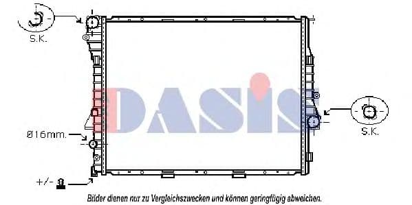 050033N Aks Dasis Радіатор охолодження двигуна для BMW X5