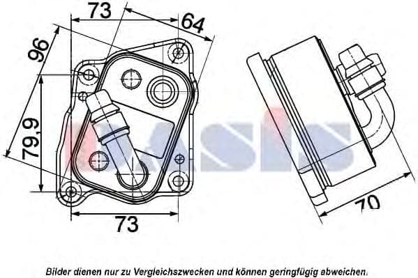 056033N Aks Dasis Оливний радіатор двигуна