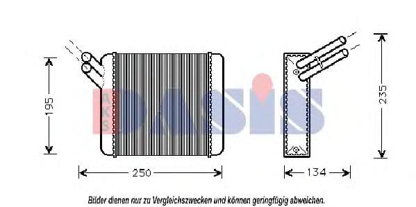 069030N Aks Dasis Радіатор пічки для Citroen CX
