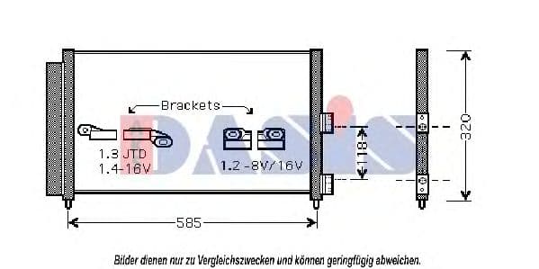 082033N Aks Dasis Радіатор кондиціонера