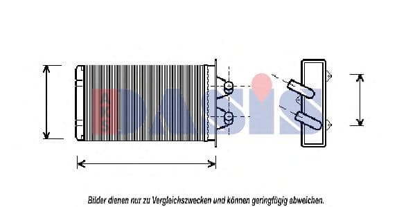 089090N Aks Dasis Радіатор пічки для Fiat Cinquecento