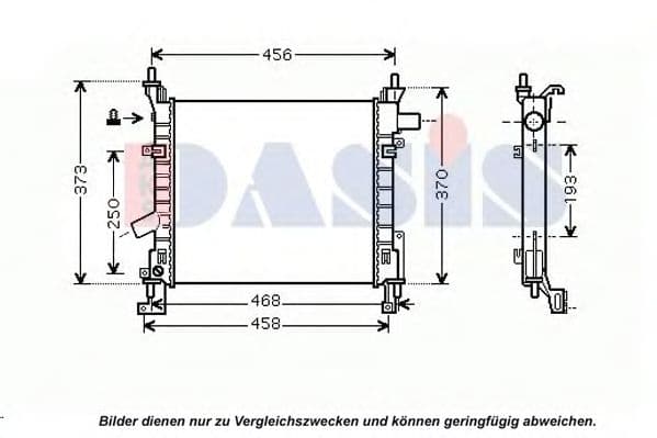 090023N Aks Dasis Радиатор охлаждения двигателя для Ford Ka