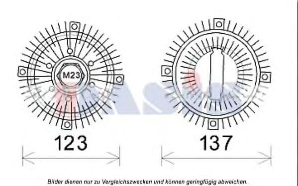 098013N Aks Dasis Віскомуфта вентилятора