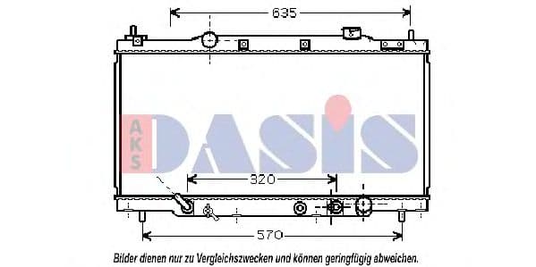 100029N Aks Dasis Радіатор охолодження двигуна для Honda Stream