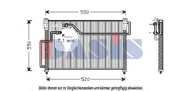 112050N Aks Dasis Радиатор кондиционера