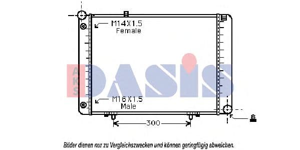 120520N Aks Dasis Радіатор охолодження двигуна для Mercedes 190