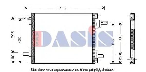122004N Aks Dasis Радіатор кондиціонера для Mercedes M-Class