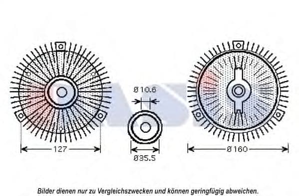 128161N Aks Dasis Віскомуфта вентилятора для Mercedes Sprinter