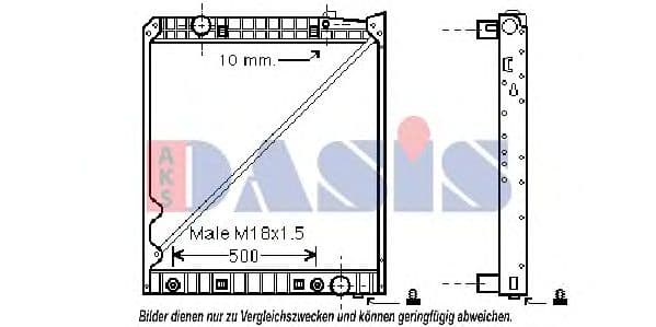130025N Aks Dasis Радиатор охлаждения двигателя