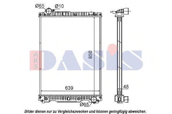 130080S Aks Dasis Радіатор охолодження двигуна