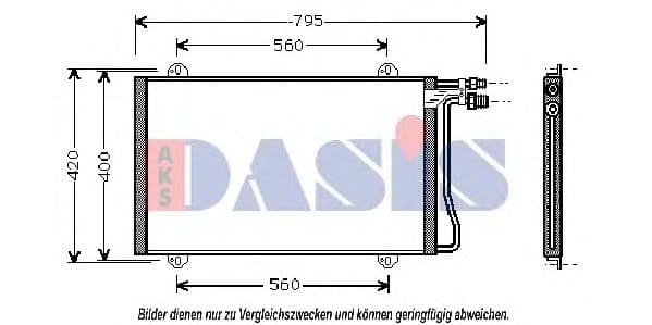 132030N Aks Dasis Радіатор кондиціонера для Mercedes Sprinter