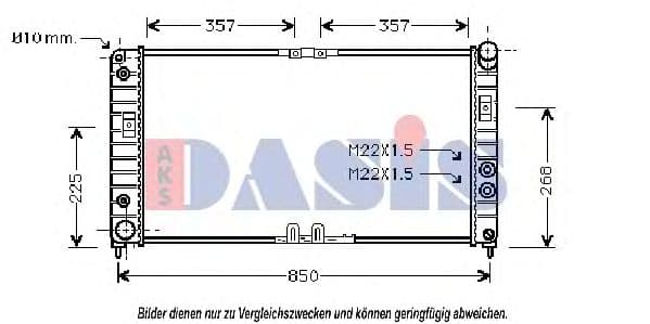 150018N Aks Dasis Радіатор охолодження двигуна для Opel Sintra