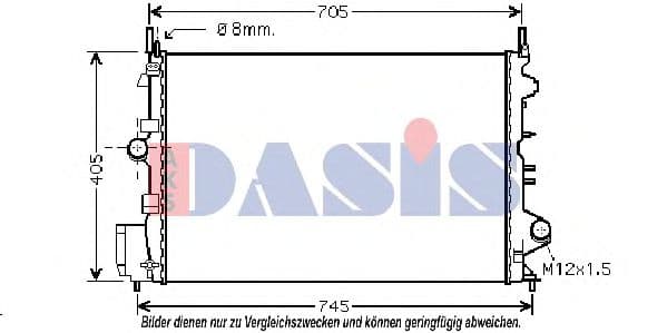 150091N Aks Dasis Радиатор охлаждения двигателя