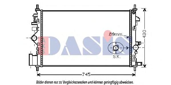150093N Aks Dasis Радіатор охолодження двигуна