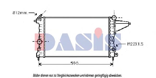 150950N Aks Dasis Радіатор охолодження двигуна для Opel Vectra