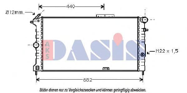 151570N Aks Dasis Радіатор охолодження двигуна