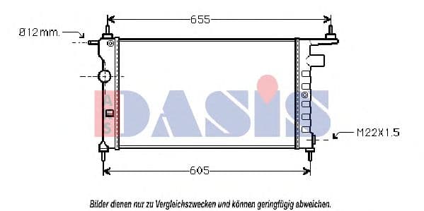 151600N Aks Dasis Радіатор охолодження двигуна