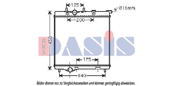 160019N Aks Dasis Радиатор охлаждения двигателя
