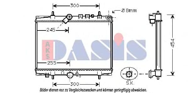 160059N Aks Dasis Радіатор охолодження двигуна