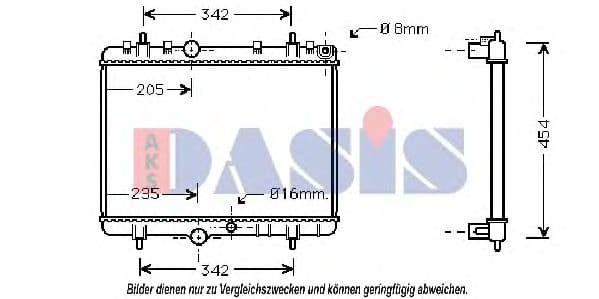 160099N Aks Dasis Радіатор охолодження двигуна