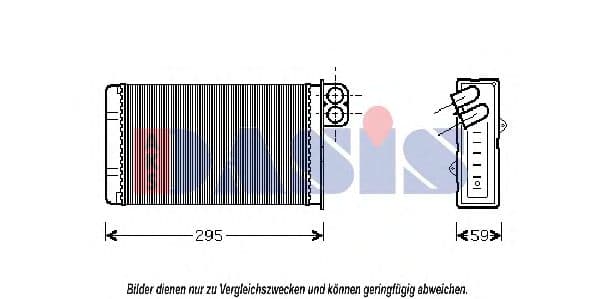 169001N Aks Dasis Радіатор пічки для Peugeot 406
