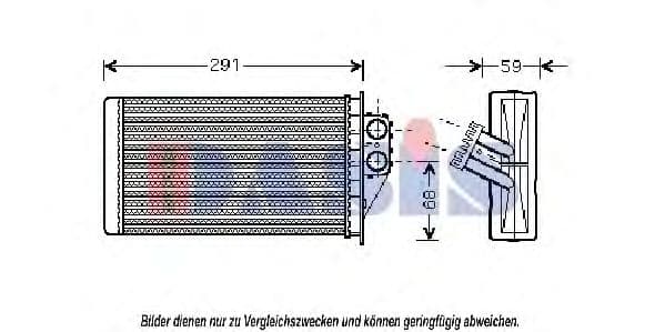 169012N Aks Dasis Радіатор пічки для Peugeot 307