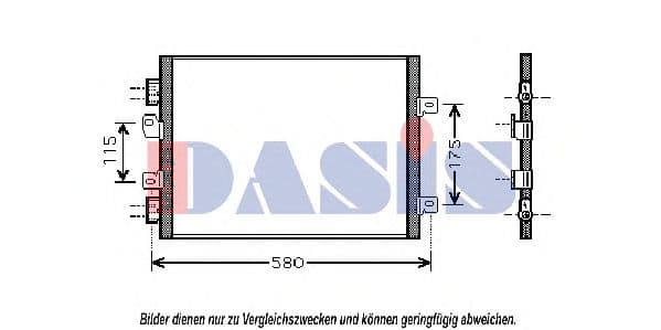180049N Aks Dasis Радиатор кондиционера для Renault Kangoo
