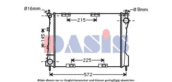 180061N Aks Dasis Радіатор охолодження двигуна для Renault Clio